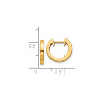 Thumbnail for 14k Polished 2MM Hinged Hoop Earrings
