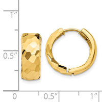 Thumbnail for 14k Faceted & Polished Hinged 6mm Hoop Earrings