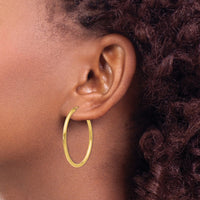 Thumbnail for 14k Polished Round Endless 2mm Hoop Earrings