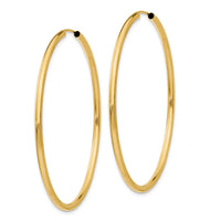 Thumbnail for 14k Polished Round Endless 2mm Hoop Earrings