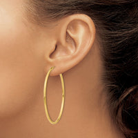 Thumbnail for 14k Polished Round Endless 2mm Hoop Earrings