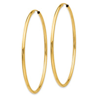 Thumbnail for 14k Polished Round Endless 2mm Hoop Earrings