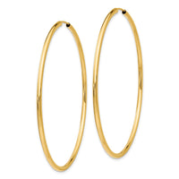 Thumbnail for 14k Polished Round Endless 2mm Hoop Earrings