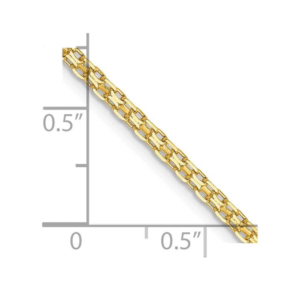 14k 1.8mm Lightweight Flat Bismark Chain