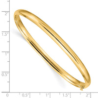 Thumbnail for 14k 3/16 High Polished Hinged Bangle Bracelet