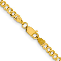 Thumbnail for 14k 3.7mm Lightweight Flat Cuban Chain