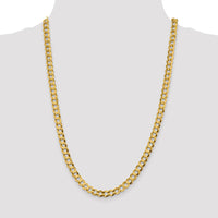 Thumbnail for 14k 7.2mm Lightweight Flat Cuban Chain