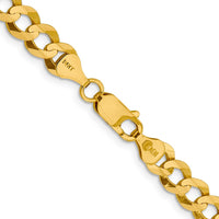 Thumbnail for 14k 7.2mm Lightweight Flat Cuban Chain