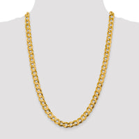 Thumbnail for 14k 9.4mm Lightweight Flat Cuban Chain