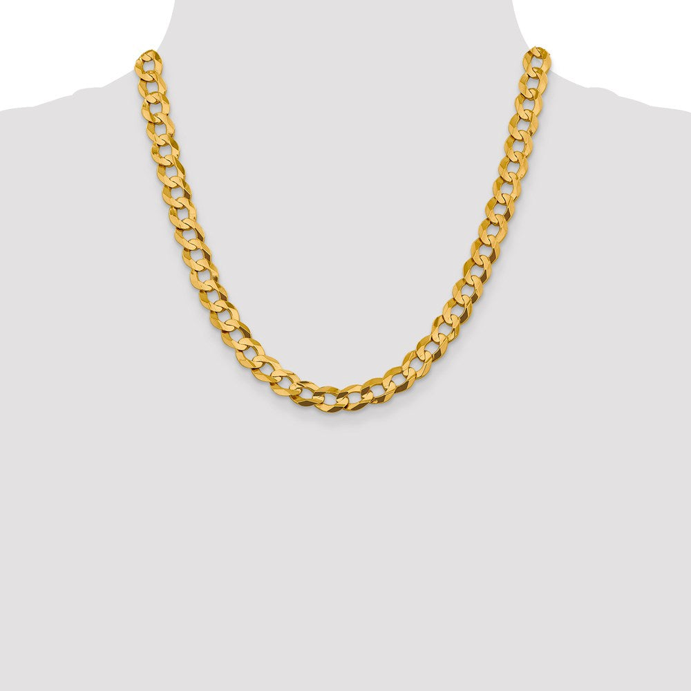 14k 9.4mm Lightweight Flat Cuban Chain