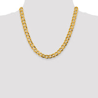 Thumbnail for 14k 9.4mm Lightweight Flat Cuban Chain
