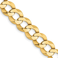 Thumbnail for 14k 9.4mm Lightweight Flat Cuban Chain