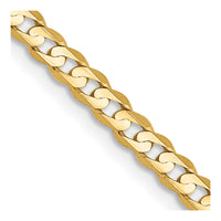 Thumbnail for 14k 3mm Open Concave Curb Chain