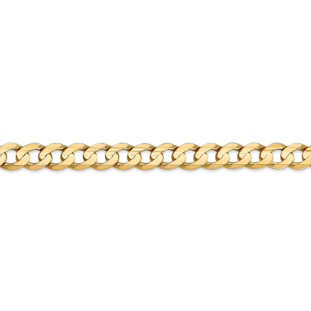 14k 6.75mm Open Concave Curb Chain