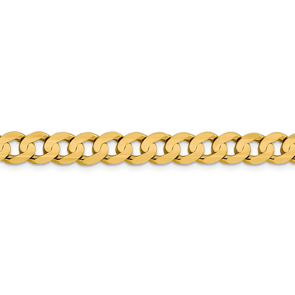 14k 7.5mm Open Concave Curb Chain