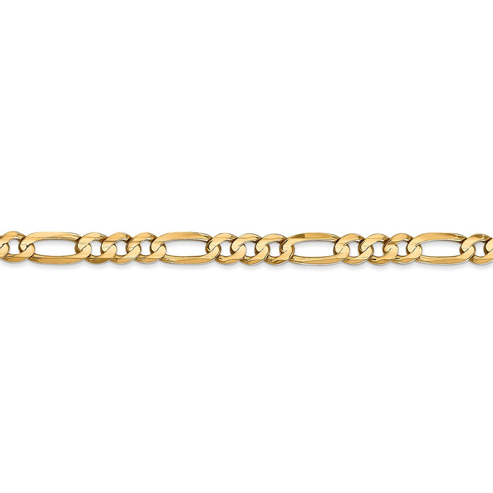14k 4.5mm Concave Open Figaro Chain