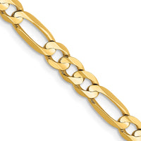 Thumbnail for 14k 4.5mm Concave Open Figaro Chain
