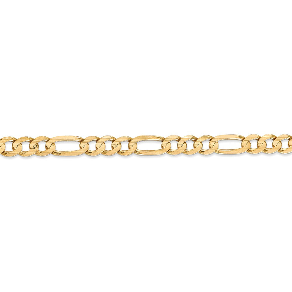 14k 6mm Concave Open Figaro Chain