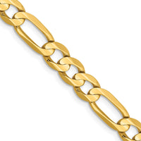 Thumbnail for 14k 6mm Concave Open Figaro Chain
