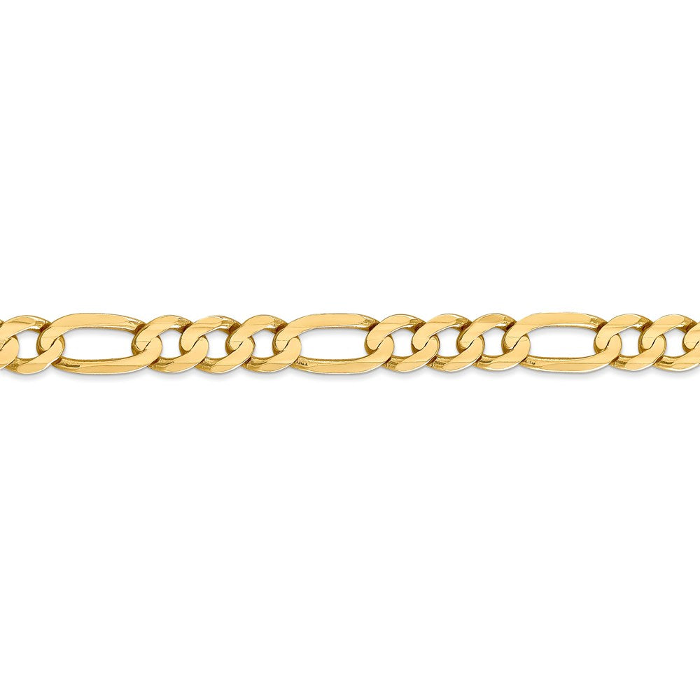 14k 6.75mm Concave Open Figaro Chain