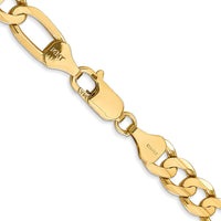 Thumbnail for 14k 6.75mm Concave Open Figaro Chain