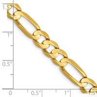 Thumbnail for 14k 6.75mm Concave Open Figaro Chain