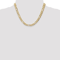 Thumbnail for 14k 6.75mm Concave Open Figaro Chain