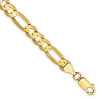 Thumbnail for 14k 6.75mm Concave Open Figaro Chain