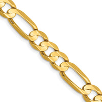Thumbnail for 14k 6.75mm Concave Open Figaro Chain
