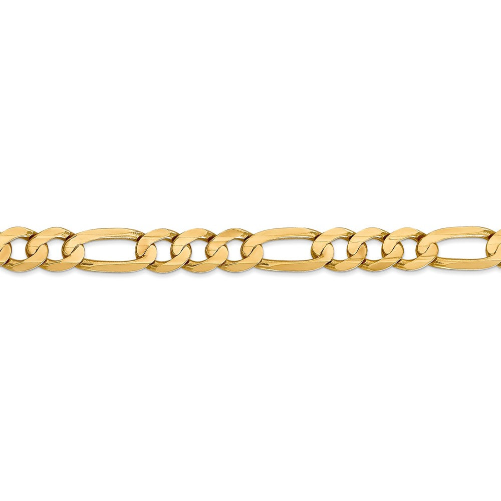 14k 7.5mm Concave Open Figaro Chain