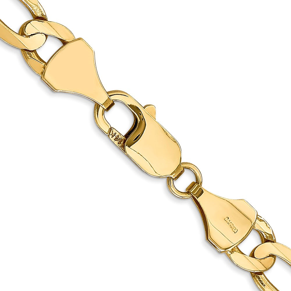 14k 7.5mm Concave Open Figaro Chain