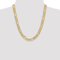 Thumbnail for 14k 8.75mm Concave Open Figaro Chain