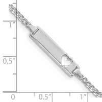 Thumbnail for 14k Cut-out Heart Curb Link ID Bracelet