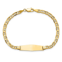 Thumbnail for 14K Soft Diamond Shape Anchor Link ID Bracelet