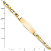 Thumbnail for 14K Soft Diamond Shape Anchor Link ID Bracelet