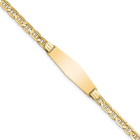 Thumbnail for 14K Soft Diamond Shape Anchor Link ID Bracelet