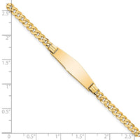 Thumbnail for 14K Soft Diamond Shape Curb Link ID Bracelet