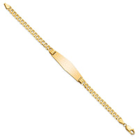Thumbnail for 14K Curb Link Soft Diamond Shape ID Bracelet