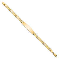 Thumbnail for 14K Curb Link Soft Diamond Shape ID Bracelet