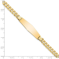 Thumbnail for 14K Curb Link Soft Diamond Shape ID Bracelet