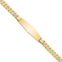 Thumbnail for 14K Curb Link Soft Diamond Shape ID Bracelet