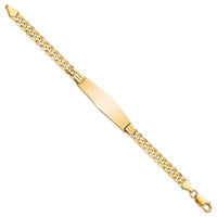 Thumbnail for 14K Curb Link Soft Diamond Shape ID Bracelet