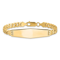 Thumbnail for 14K Curb Link Soft Diamond Shape ID Bracelet