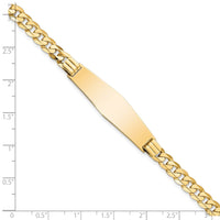 Thumbnail for 14K Curb Link Soft Diamond Shape ID Bracelet