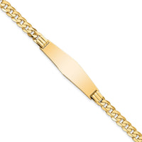 Thumbnail for 14K Curb Link Soft Diamond Shape ID Bracelet