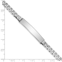 Thumbnail for 14k WG Flat Curb Link Soft Diamond Shape ID Bracelet