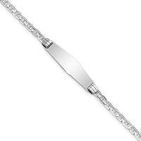 Thumbnail for 14K WG Soft Diamond Shape Anchor Link ID Bracelet