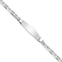 Thumbnail for 14K WG Soft Diamond Shape Anchor Link ID Bracelet