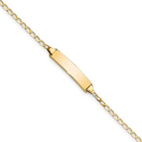 Thumbnail for 14k Flat Curb Link ID Bracelet