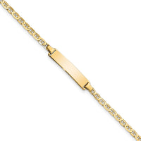Thumbnail for 14k Flat Anchor Link ID Bracelet